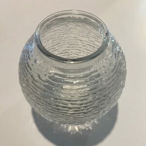 Vintage Anchor Hocking Soreno Clear Glass Ceiling Light Globe 3” Opening